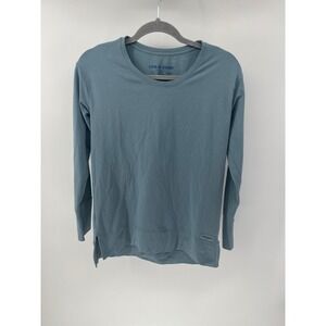 Life is Good Womens Crusher-Flex Long Sleeve Tee Blue XS